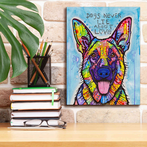 Image of 'Dogs Never Lie' by Dean Russo, Giclee Canvas Wall Art,12x16