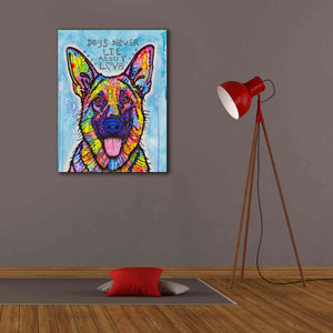 'Dogs Never Lie' by Dean Russo, Giclee Canvas Wall Art,26x34