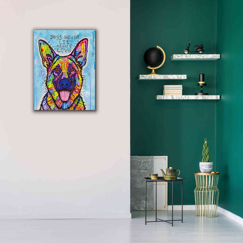 Image of 'Dogs Never Lie' by Dean Russo, Giclee Canvas Wall Art,26x34