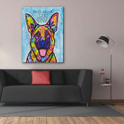 Image of 'Dogs Never Lie' by Dean Russo, Giclee Canvas Wall Art,40x54