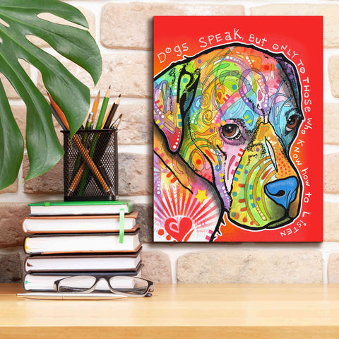 Image of 'Dogs Speak' by Dean Russo, Giclee Canvas Wall Art,12x16