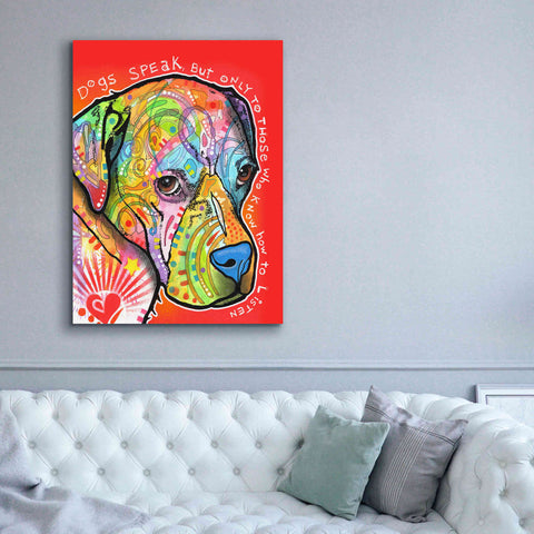 Image of 'Dogs Speak' by Dean Russo, Giclee Canvas Wall Art,40x54