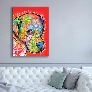 'Dogs Speak' by Dean Russo, Giclee Canvas Wall Art,40x54