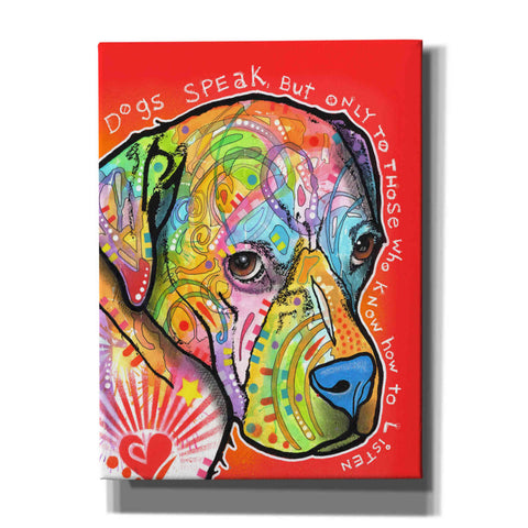 Image of 'Dogs Speak' by Dean Russo, Giclee Canvas Wall Art