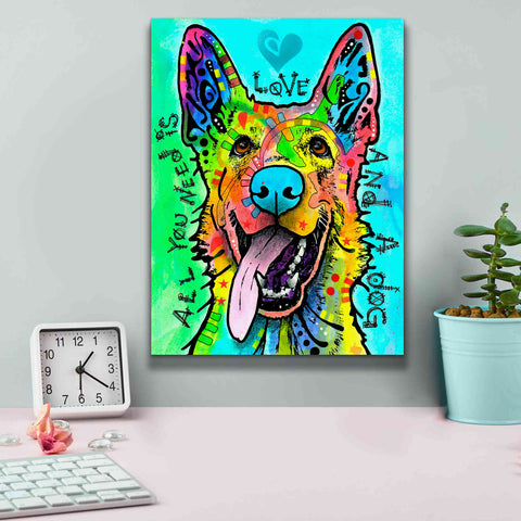 Image of 'Love And A Dog' by Dean Russo, Giclee Canvas Wall Art,12x16