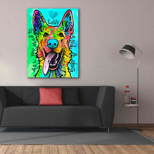 'Love And A Dog' by Dean Russo, Giclee Canvas Wall Art,40x54