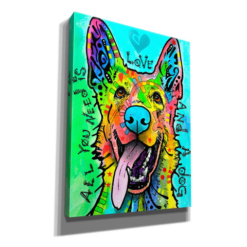 Image of 'Love And A Dog' by Dean Russo, Giclee Canvas Wall Art