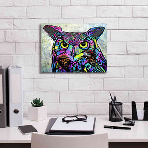 'The Owl' by Dean Russo, Giclee Canvas Wall Art,16x12