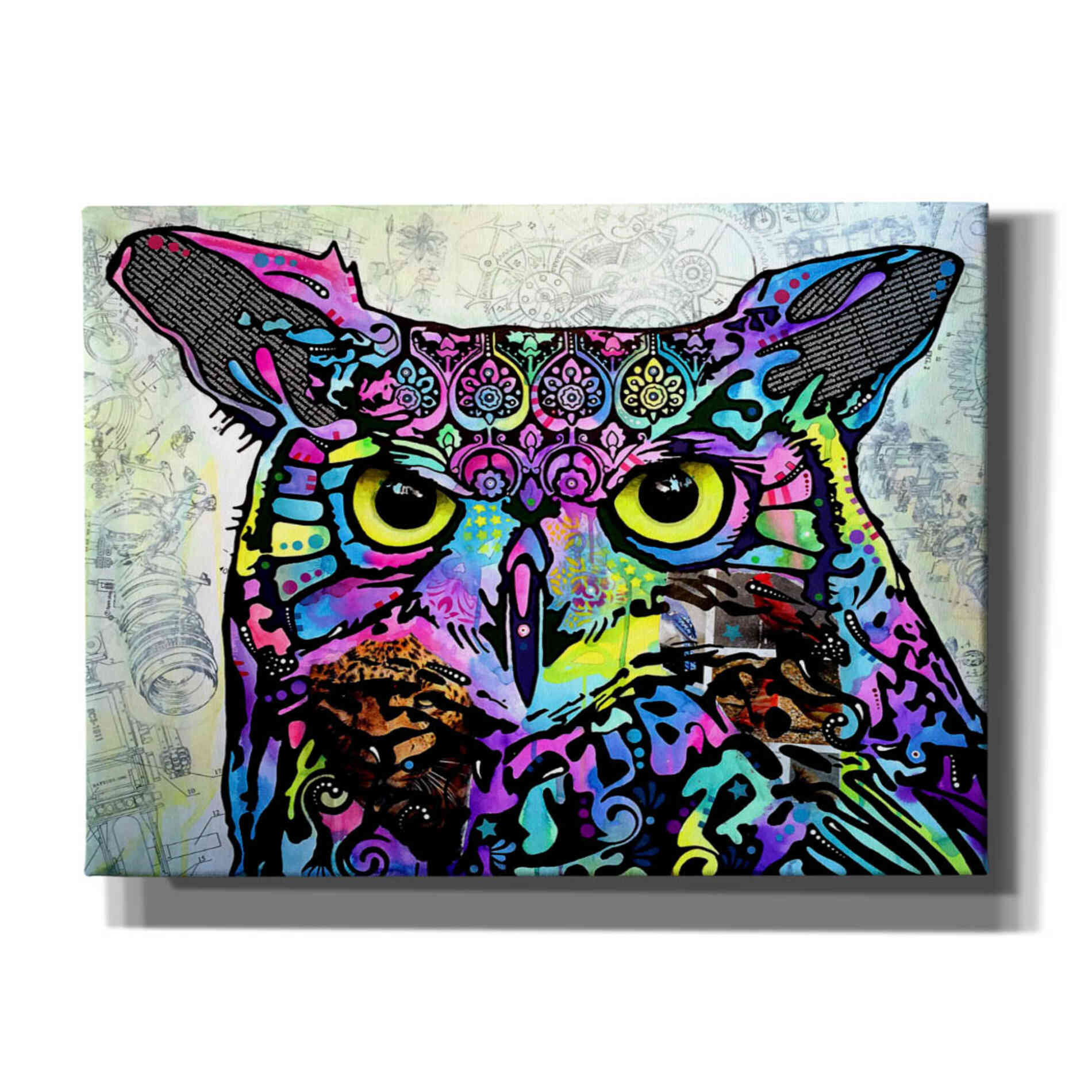 'The Owl' by Dean Russo, Giclee Canvas Wall Art