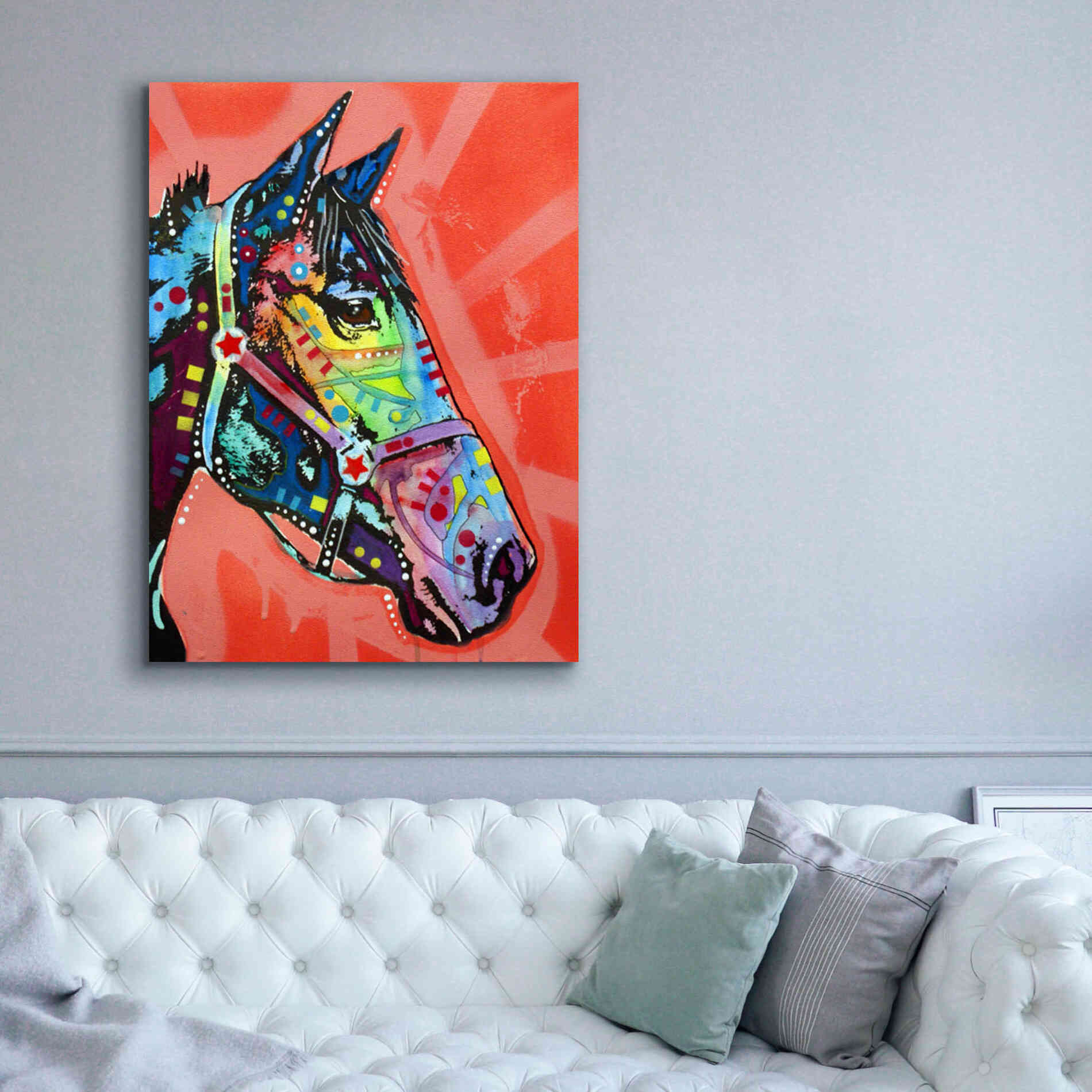 'Wc Horse 3' by Dean Russo, Giclee Canvas Wall Art,40x54