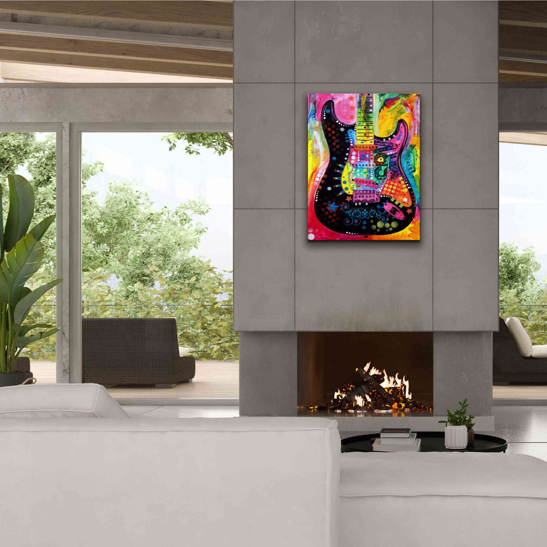 'Lenny Strat' by Dean Russo, Giclee Canvas Wall Art,26x34