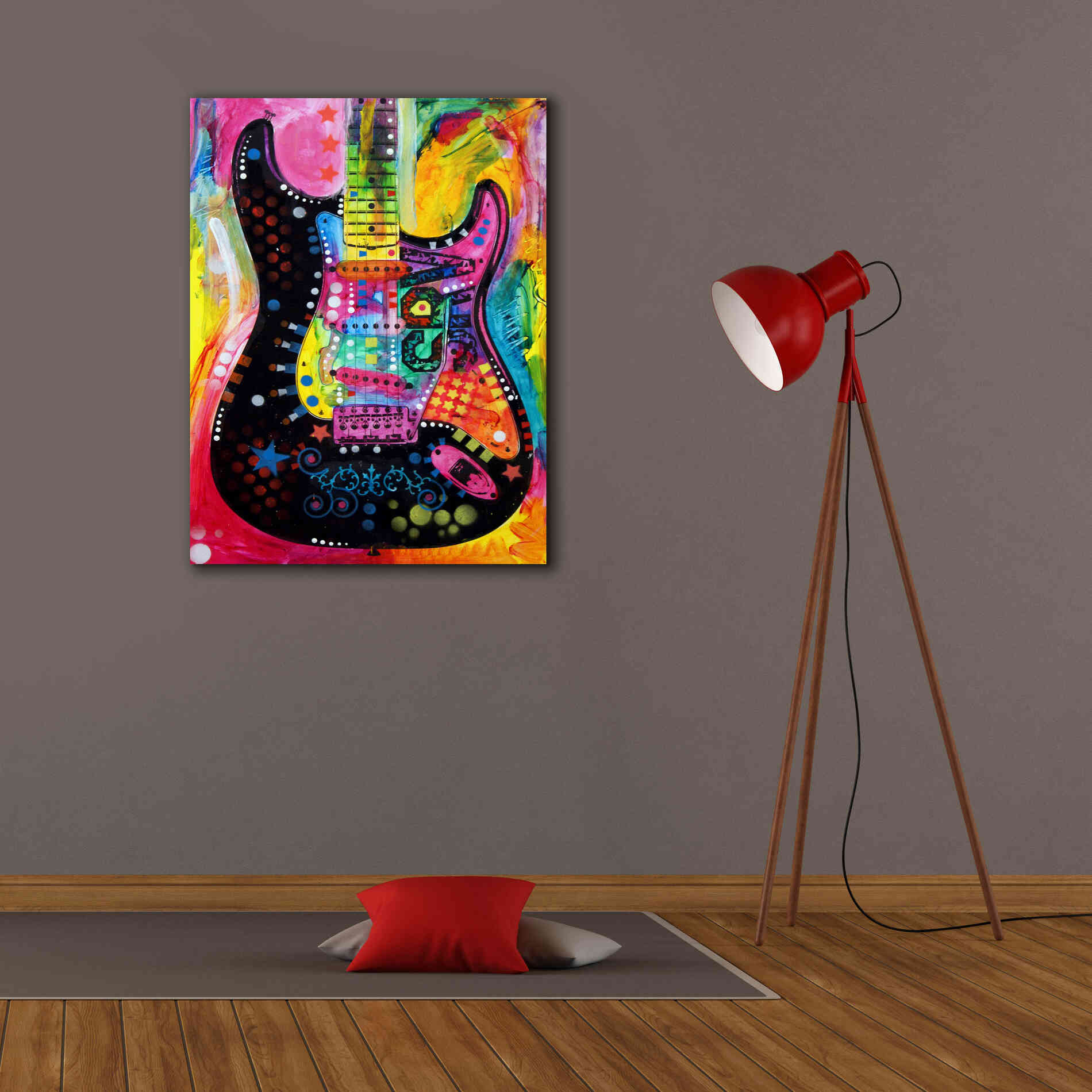 'Lenny Strat' by Dean Russo, Giclee Canvas Wall Art,26x34