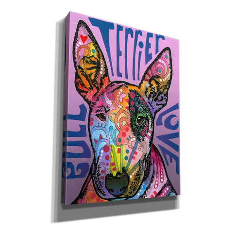 Image of 'Bull Terrier Luv' by Dean Russo, Giclee Canvas Wall Art