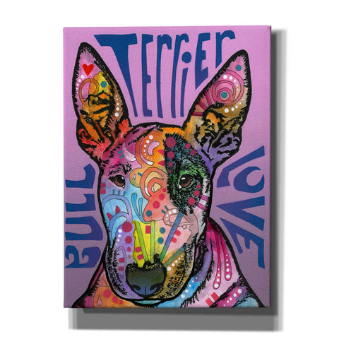 Image of 'Bull Terrier Luv' by Dean Russo, Giclee Canvas Wall Art