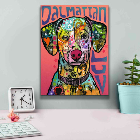 Image of 'Dalmatian Luv' by Dean Russo, Giclee Canvas Wall Art,12x16
