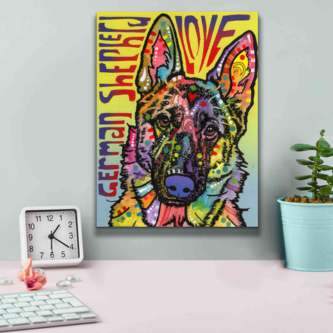 Image of 'German Shepherd Luv' by Dean Russo, Giclee Canvas Wall Art,12x16