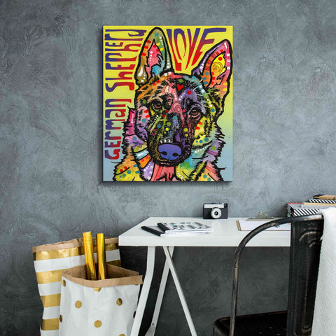 Image of 'German Shepherd Luv' by Dean Russo, Giclee Canvas Wall Art,20x24
