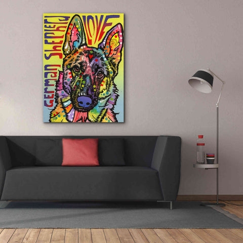 Image of 'German Shepherd Luv' by Dean Russo, Giclee Canvas Wall Art,40x54