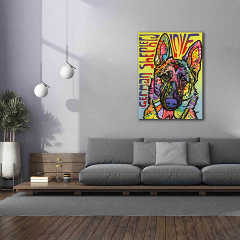 Image of 'German Shepherd Luv' by Dean Russo, Giclee Canvas Wall Art,40x54