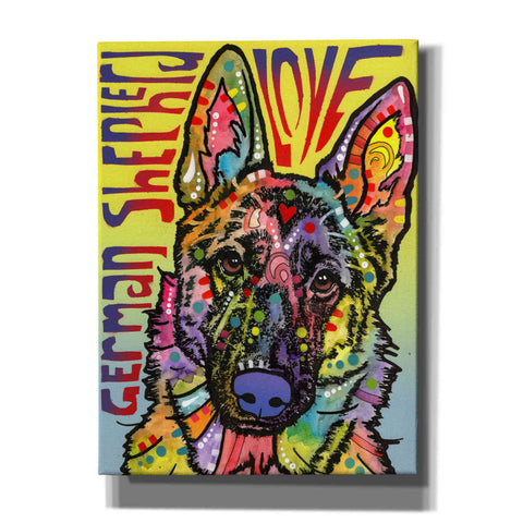 Image of 'German Shepherd Luv' by Dean Russo, Giclee Canvas Wall Art
