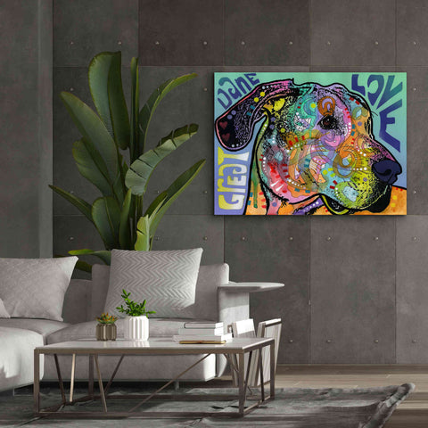 Image of 'Great Dane Luv' by Dean Russo, Giclee Canvas Wall Art,54x40