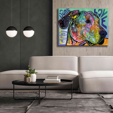 Image of 'Great Dane Luv' by Dean Russo, Giclee Canvas Wall Art,54x40