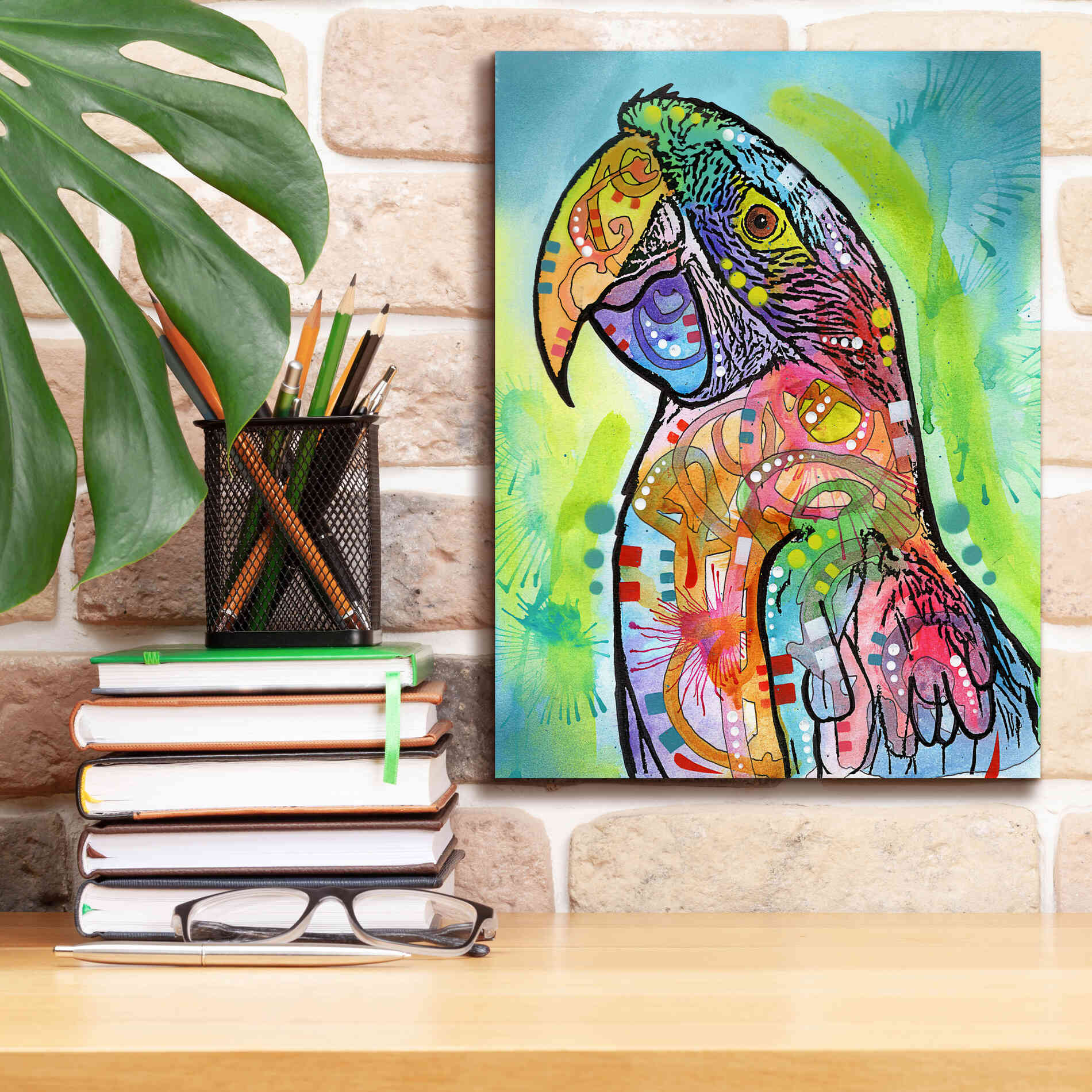 'Macaw' by Dean Russo, Giclee Canvas Wall Art,12x16