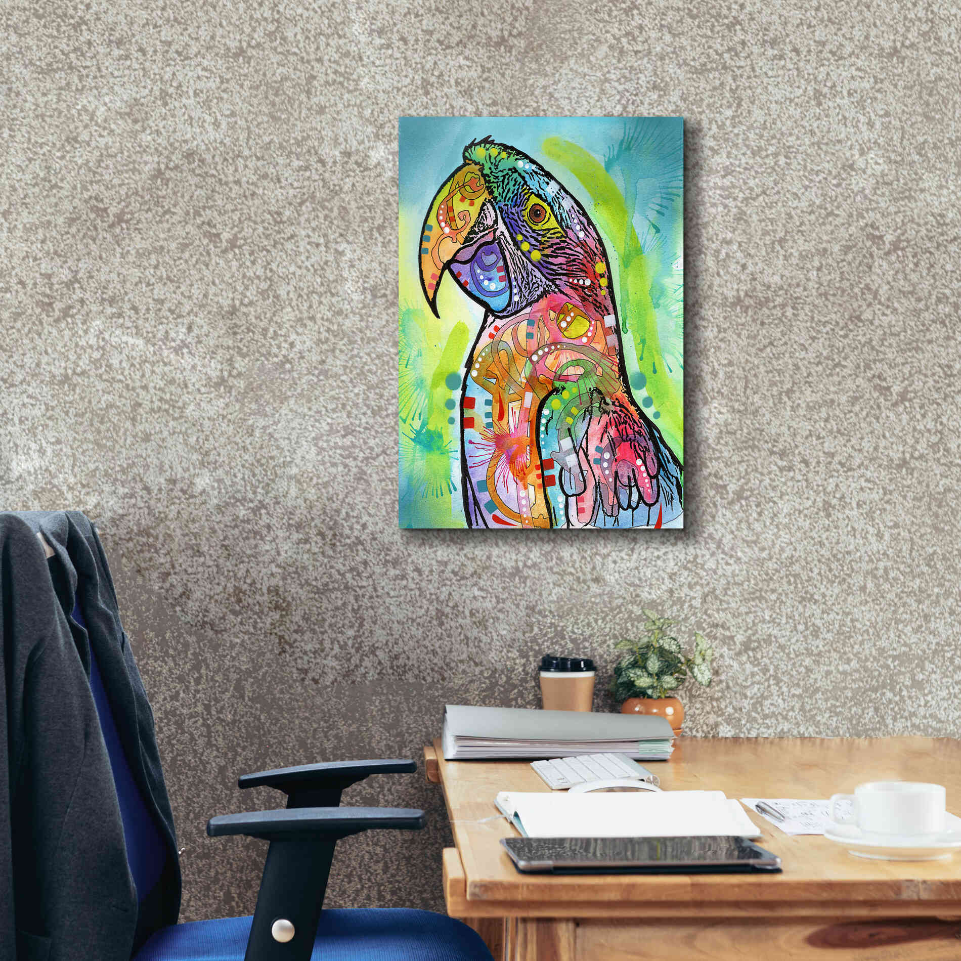 'Macaw' by Dean Russo, Giclee Canvas Wall Art,18x26