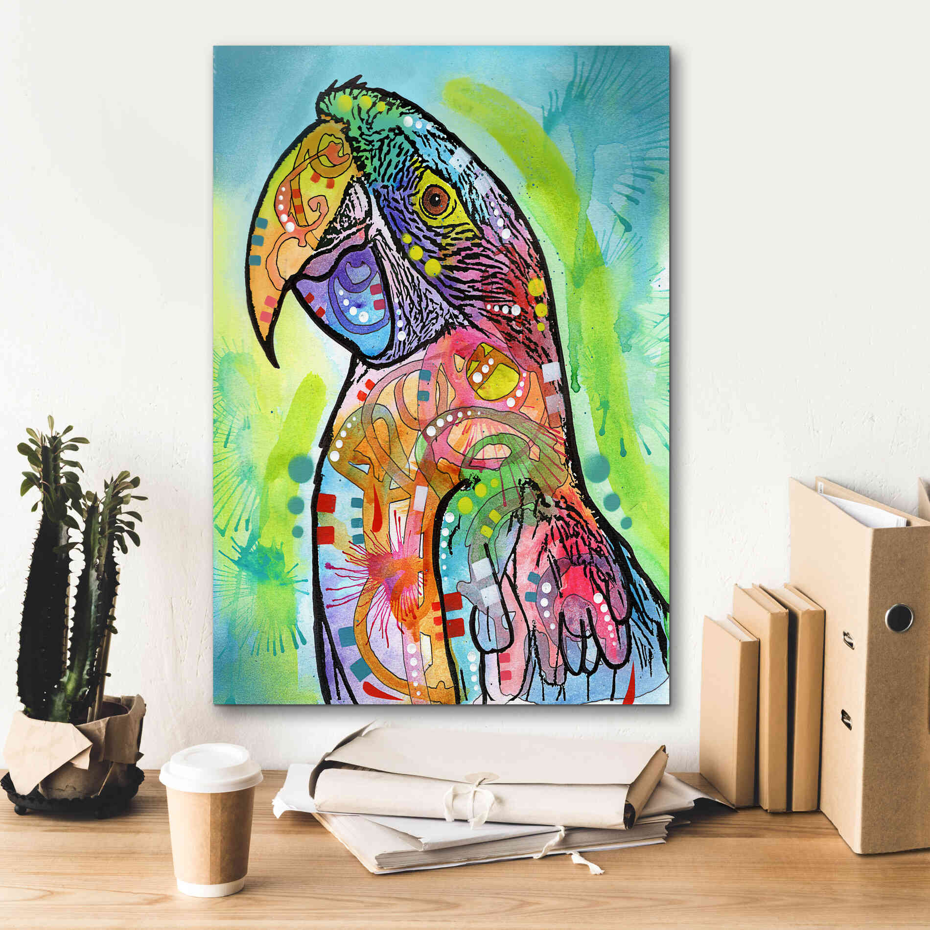 'Macaw' by Dean Russo, Giclee Canvas Wall Art,18x26