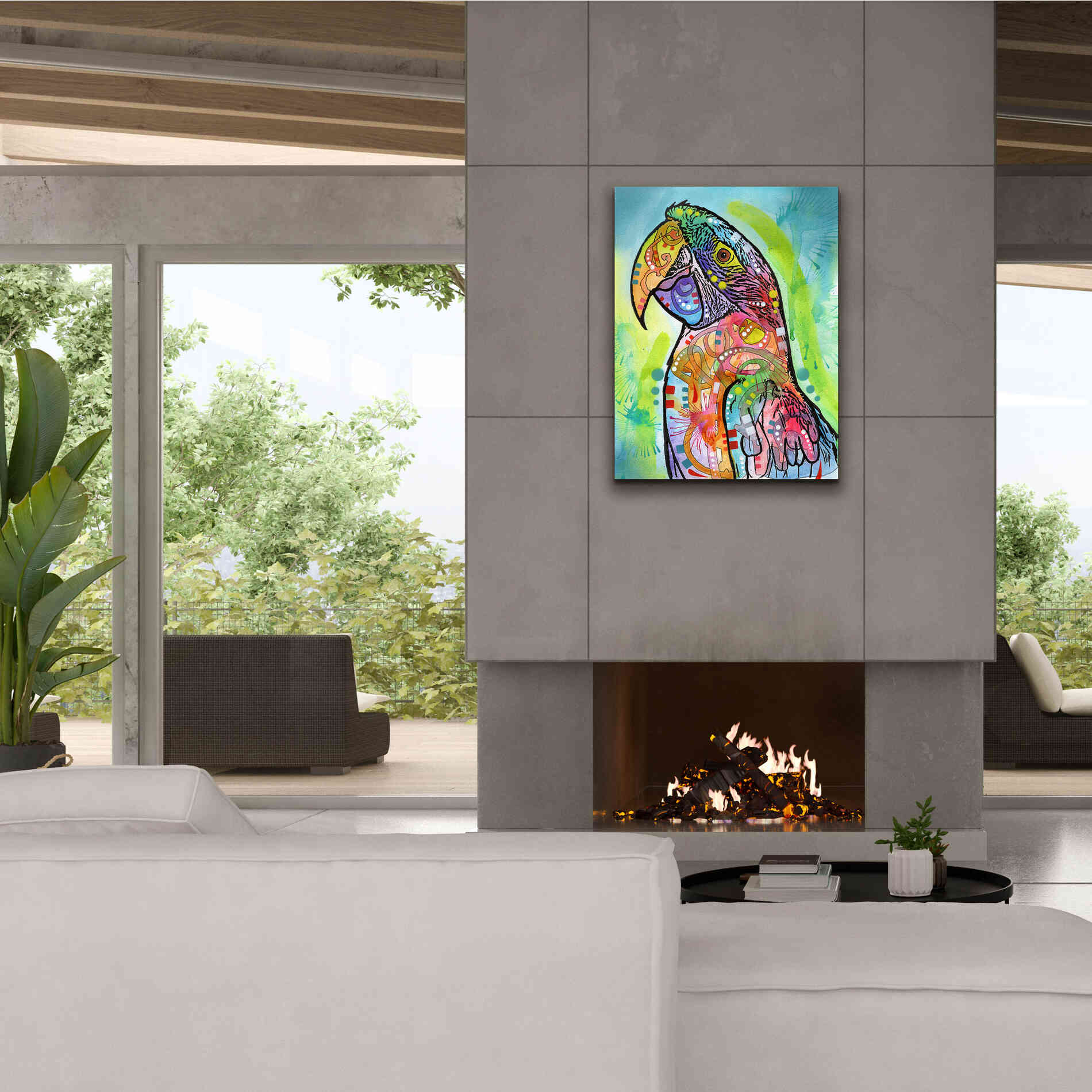 'Macaw' by Dean Russo, Giclee Canvas Wall Art,26x34