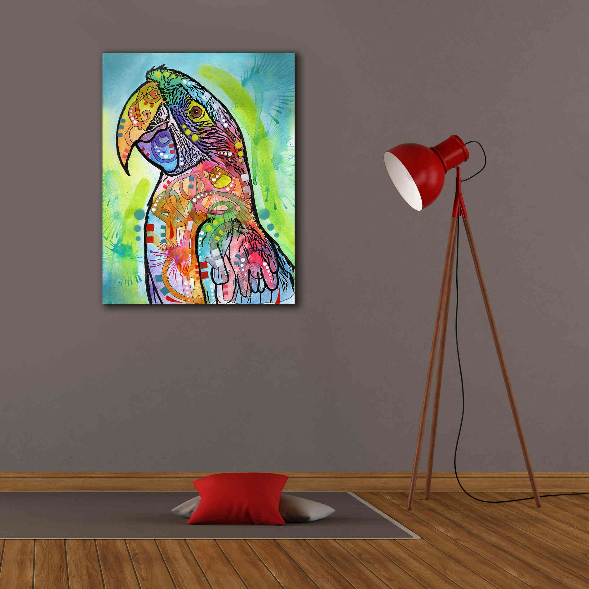 'Macaw' by Dean Russo, Giclee Canvas Wall Art,26x34