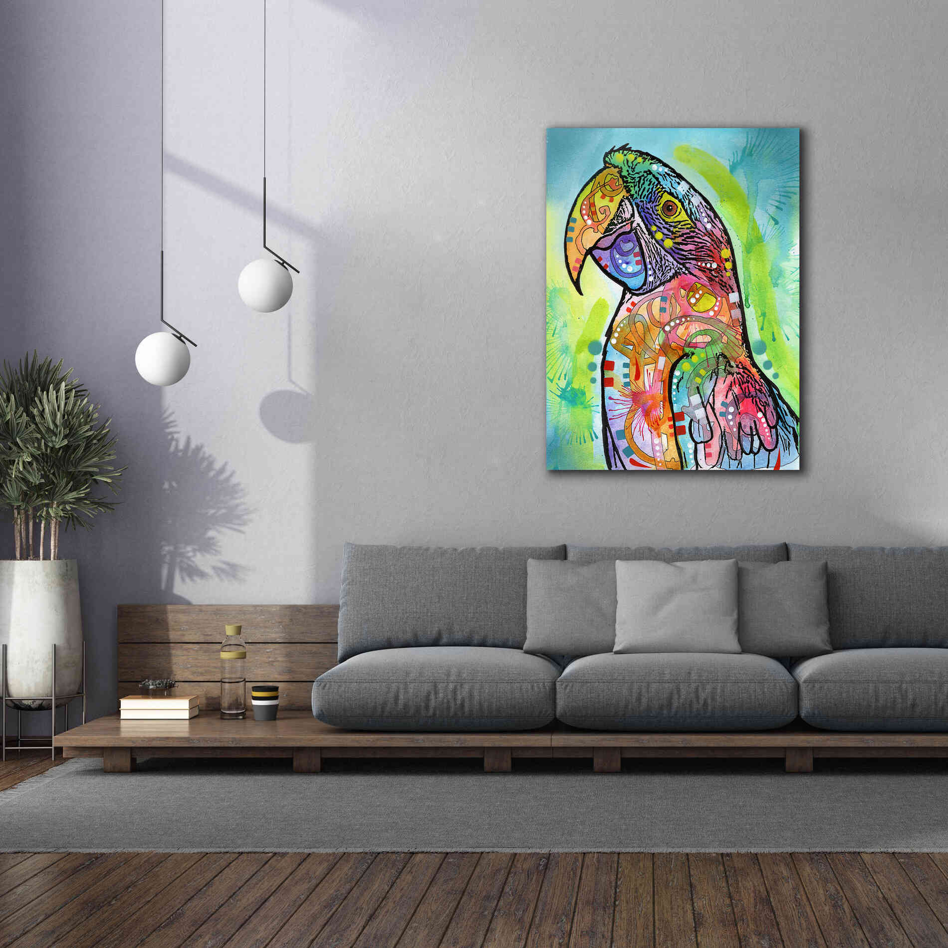 'Macaw' by Dean Russo, Giclee Canvas Wall Art,40x54