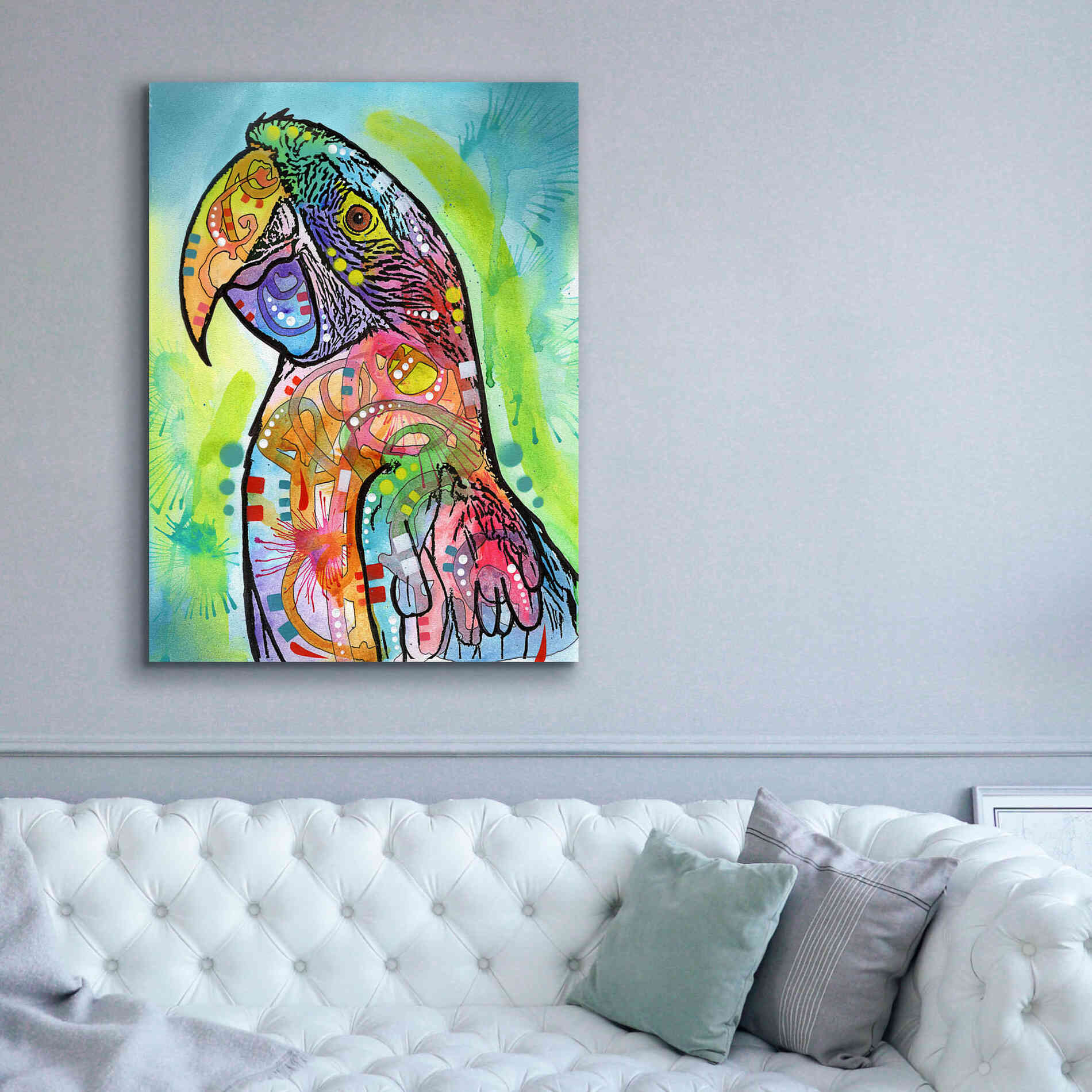 'Macaw' by Dean Russo, Giclee Canvas Wall Art,40x54