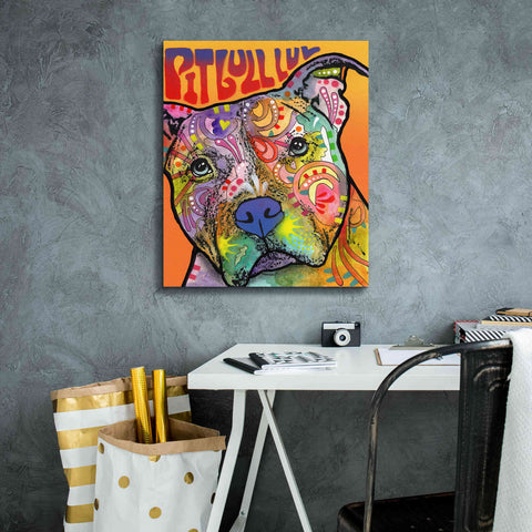 Image of 'Pit Bull Luv' by Dean Russo, Giclee Canvas Wall Art,20x24