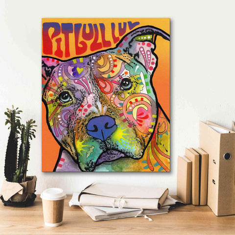 Image of 'Pit Bull Luv' by Dean Russo, Giclee Canvas Wall Art,20x24