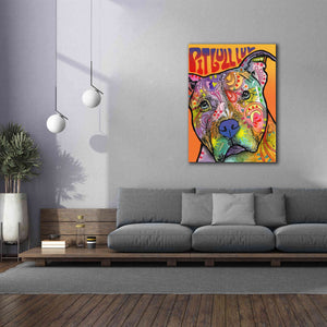 'Pit Bull Luv' by Dean Russo, Giclee Canvas Wall Art,40x54