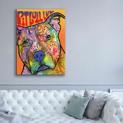 Image of 'Pit Bull Luv' by Dean Russo, Giclee Canvas Wall Art,40x54