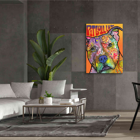 Image of 'Pit Bull Luv' by Dean Russo, Giclee Canvas Wall Art,40x54