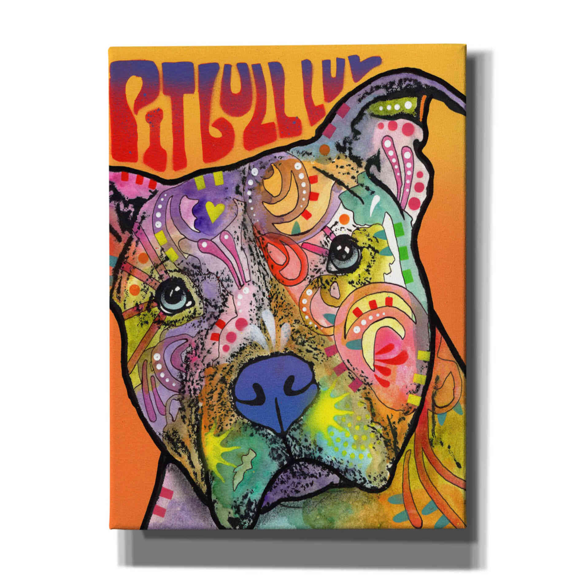 'Pit Bull Luv' by Dean Russo, Giclee Canvas Wall Art