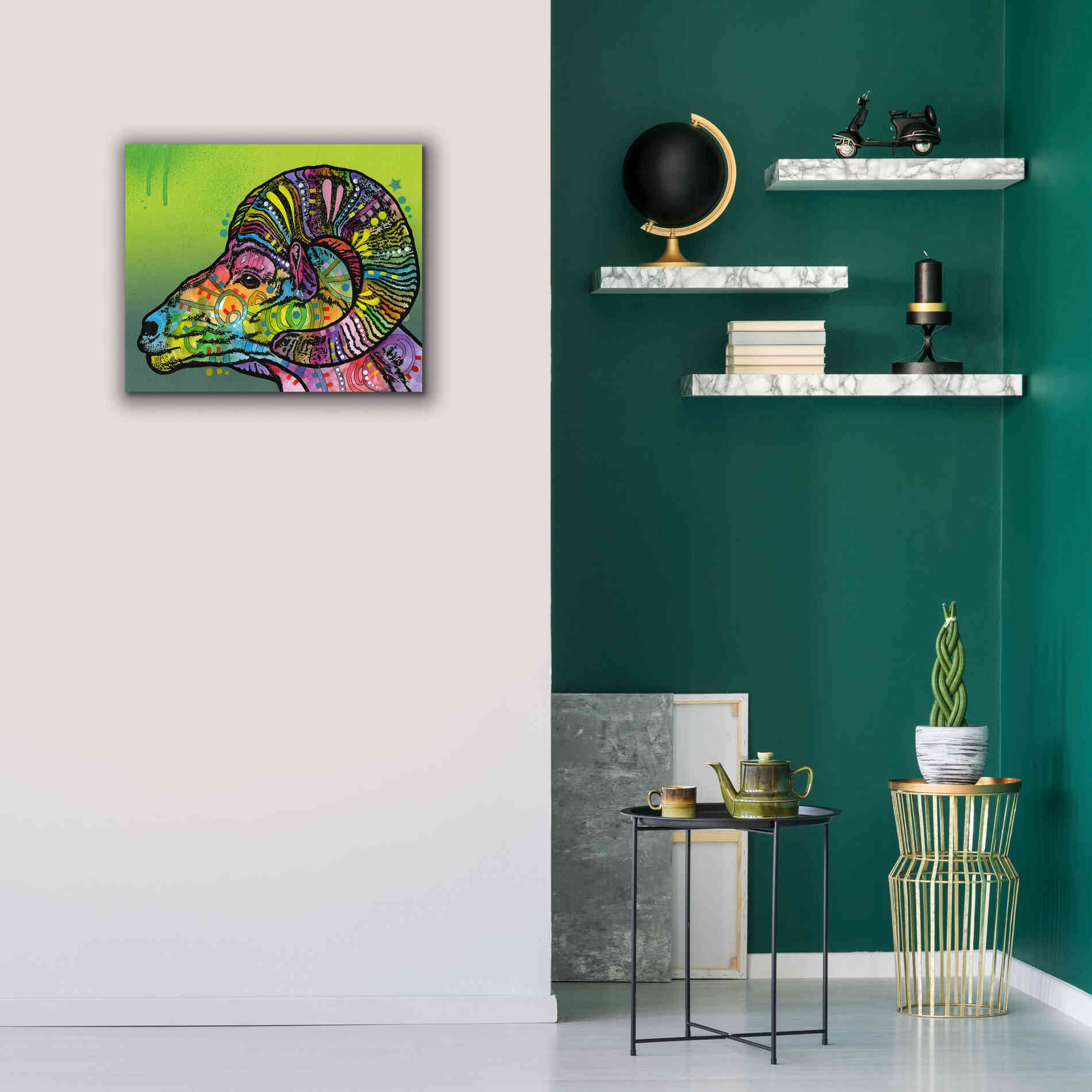 'Ram' by Dean Russo, Giclee Canvas Wall Art,24x20