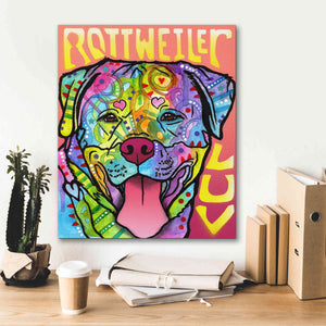 'Rottweiler Luv' by Dean Russo, Giclee Canvas Wall Art,20x24