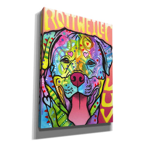 'Rottweiler Luv' by Dean Russo, Giclee Canvas Wall Art