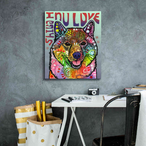 'Shiba Inu Luv' by Dean Russo, Giclee Canvas Wall Art,20x24