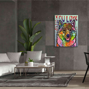 'Shiba Inu Luv' by Dean Russo, Giclee Canvas Wall Art,40x54