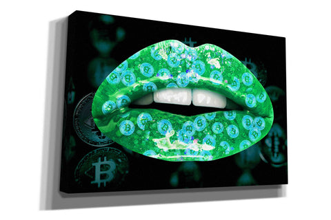 Image of 'Bitcoin Milkshake Turquoise' by Canvas Wall Art
