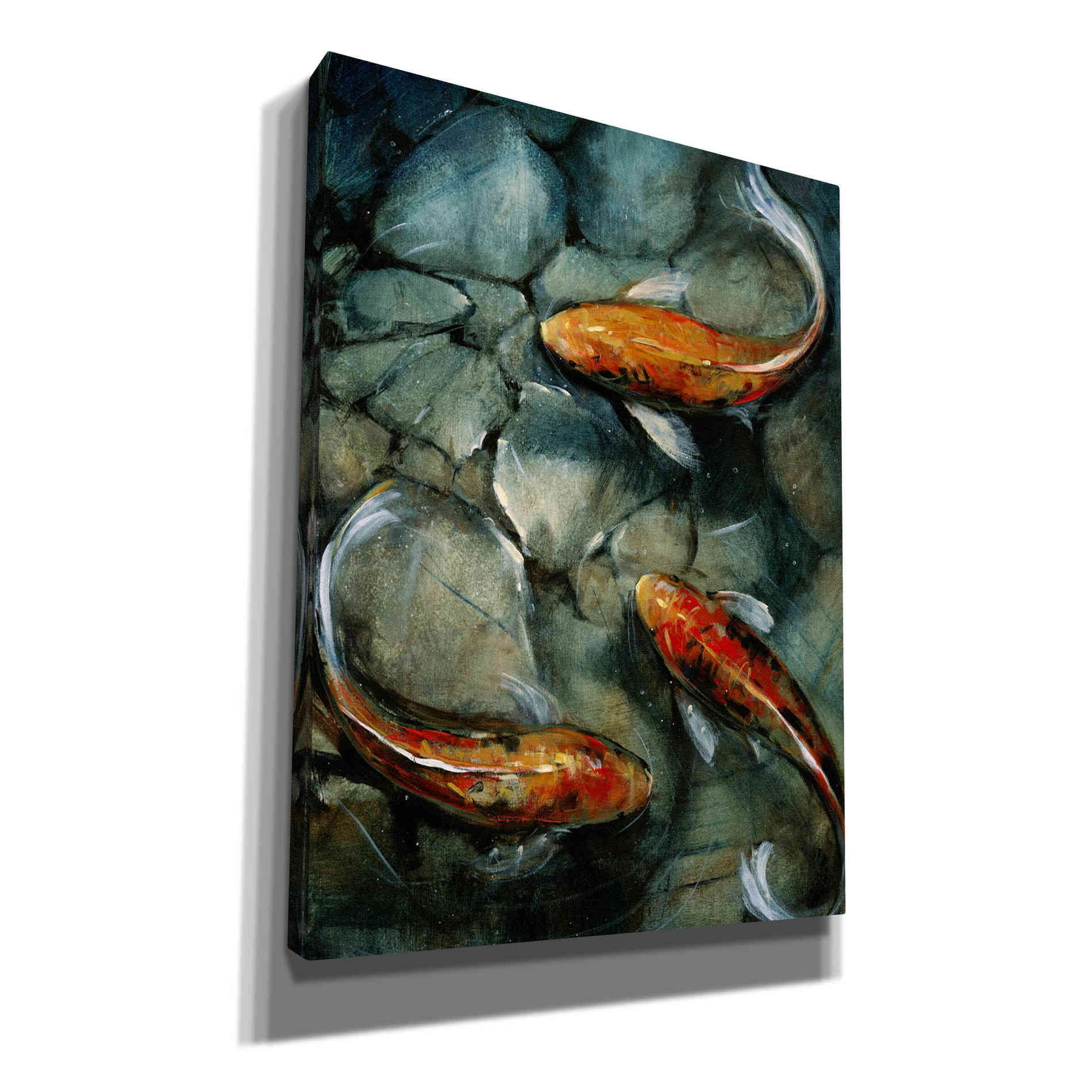'Tres Koi I' by Tim O'Toole, Canvas Wall Art