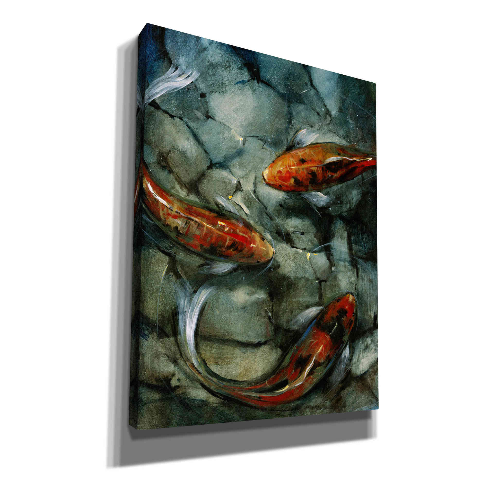'Tres Koi II' by Tim O'Toole, Canvas Wall Art