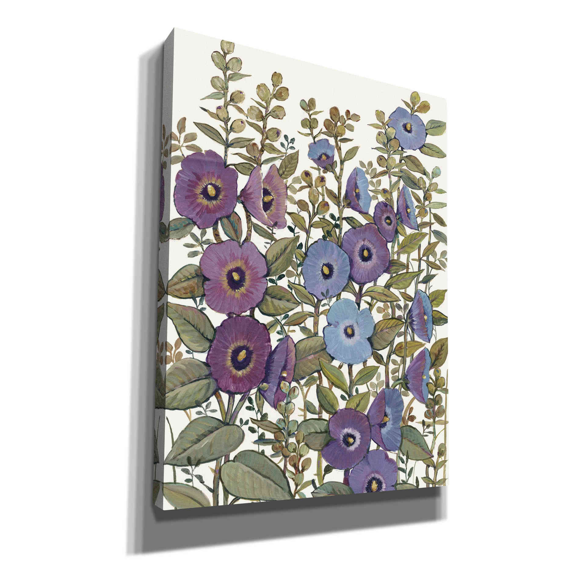 'Hollyhocks in Bloom I' by Tim O'Toole, Canvas Wall Art