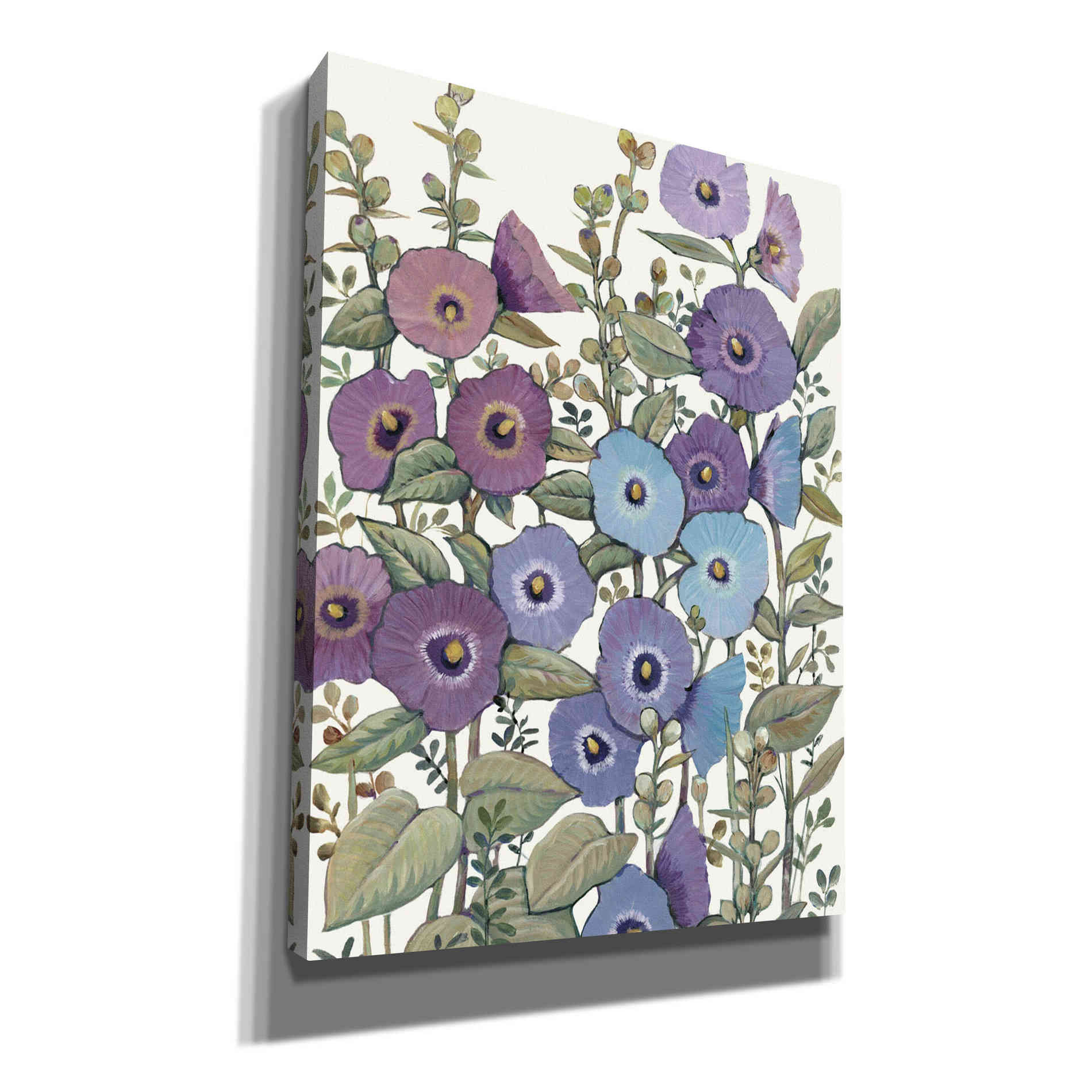 'Hollyhocks in Bloom II' by Tim O'Toole, Canvas Wall Art