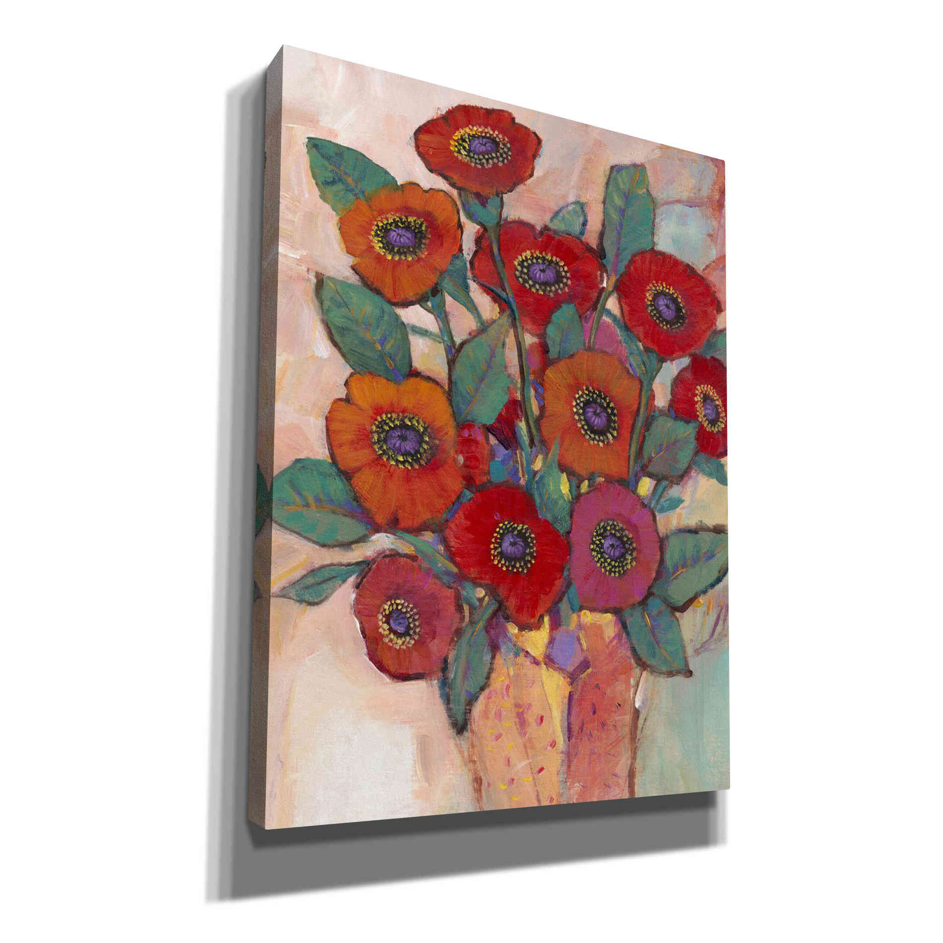 'Poppies in a Vase II' by Tim O'Toole, Canvas Wall Art